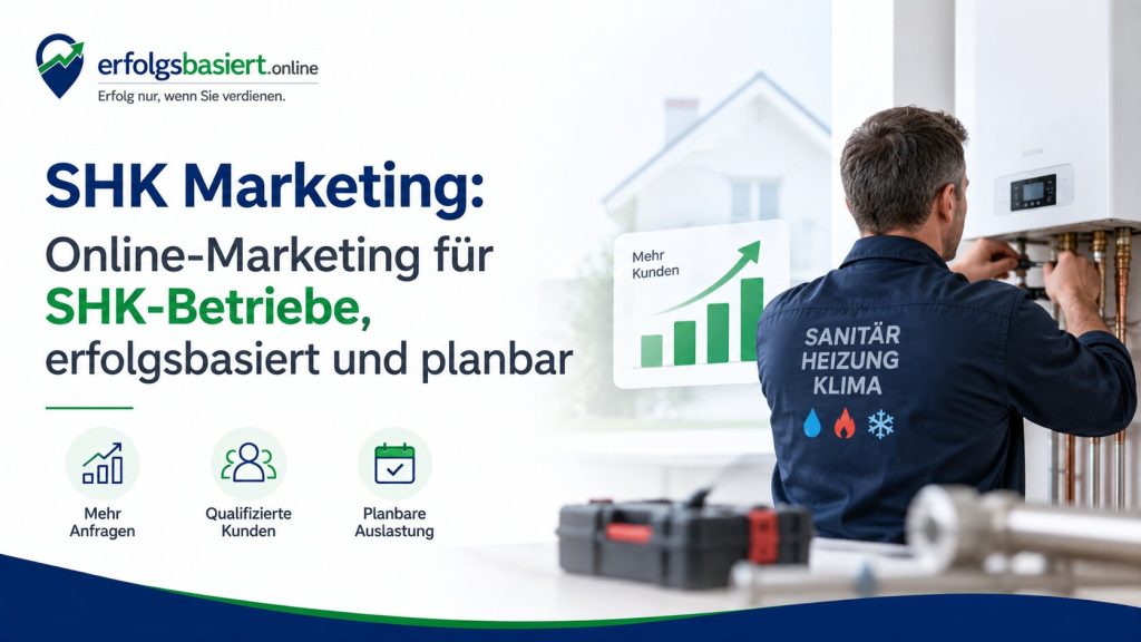HK Marketing im Überblick: Wie SHK-Betriebe mit SEO, Google Ads und Local SEO planbar neue Aufträge gewinnen, ganz ohne Vorkasse. Jetzt lesen.